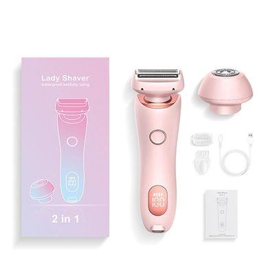Duskofficial Razor, Duskofficial The Glide Pro 3.0 Premium Shaver, 2 in 1 Electric Waterproof Shaver Razors Bikini Trimmer for Women, Wet and Dry, Painless Hair Removal (Pink)