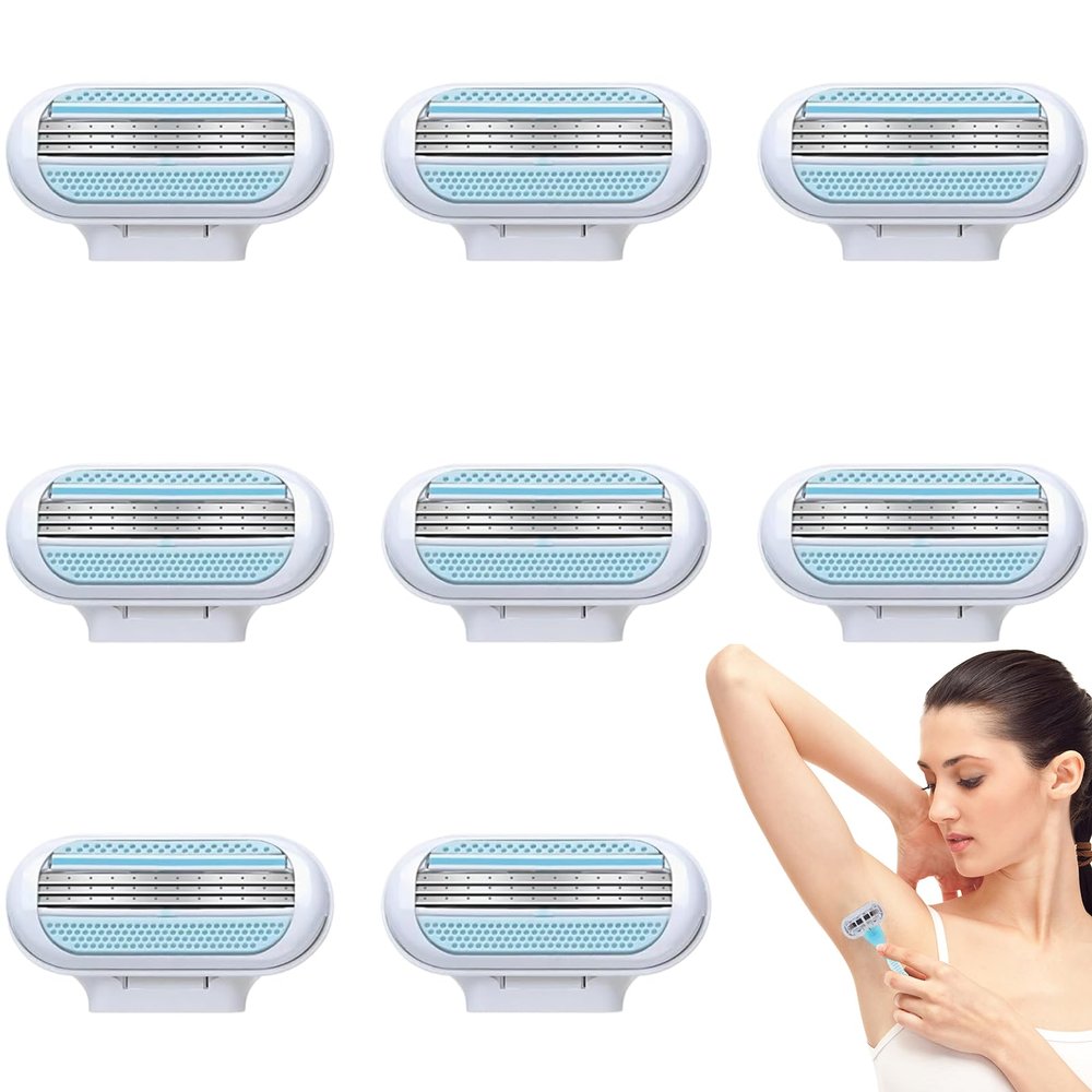 8PCS Replacement for Gillette Venus Razor Blades Women Provide Smooth and Soft Shaving for Estrid Razor Blades Refill Ensure Long Lasting Sharpness Designed for Sensitive Skin