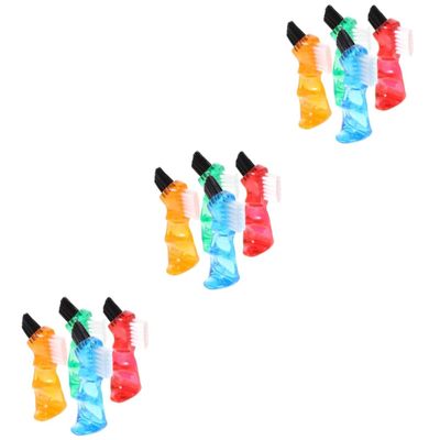 SEWOART 12pcs Plaque Denture Brush Multi-Functional Small Denture Toothbrush for Oral Care