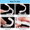 Dazzluxe 2 Pairs Perfect Smile Dentures Top And Bottom False Teeth, Cosmetic Teeth Veneers Instant Teeth Whitening Kit, Comfort Fit Snap on Veneers Teeth for Men And Women view 4