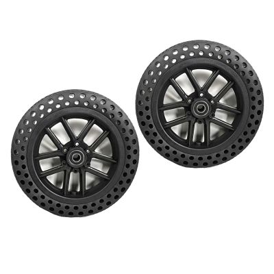 1 Pair of 10inch Power Wheelchair Front Wheels, 101.50 Solid Tires, Wheelchair Wheels, Bearing: 12mm, Wheelchair Walker Replacement Parts