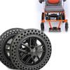 1 Pair of 10inch Power Wheelchair Front Wheels, 101.50 Solid Tires, Wheelchair Wheels, Bearing: 12mm, Wheelchair Walker Replacement Parts view 2