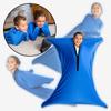 Sensory Stretchy Body Sock for Individuals with Autism, Anxiety - Deep Pressure Simulation Body Blanket - Full-Body Wrap - Snap Closure(Grau,S) view 4