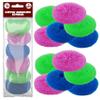 12Pcs Polypropylene Kitchen Scourers Non Scratch Multi-Colour Dish Scrubbers for Non Stick Cookware Reusable Mesh Cleaning Pads for Pots Pans Tough Stain Removal 9cm view 1