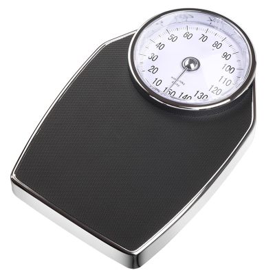 Accurate Body Weight Bathroom Scale, Analog Dial Mechanical with Magnified Display for Health Measurement - No Button, Non-Slip Design