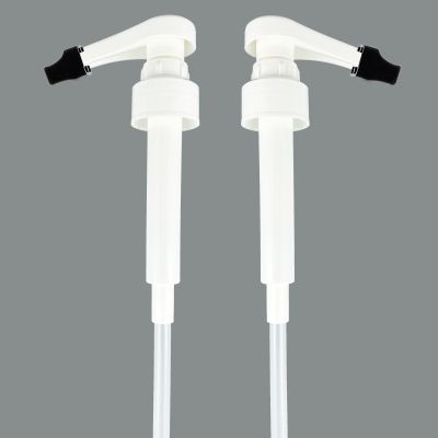 Coffee Syrup Pump for Monin 700ml Glass Bottles with Tip Covers, 2 Packs, White