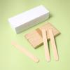 CANIGHT Hair Removal Wax Strips Sticks Set 200 Pcs Wood Applicators Non-woven Strips for Facial Hair Soft Hard Wax view 3