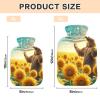 Bear Sunflower Happy Mother's Day Hot Water Bottle with Velvet Cover Hot Water Bag for Neck and Shoulder Pain Relief, 1L view 3