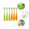 MERRYHAPY 6pcs Soft Carrot Toothbrush Boys and Girls Manual Toothbrush for Boys and Girls Teeth Cleaning view 2