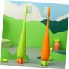 MERRYHAPY 6pcs Soft Carrot Toothbrush Boys and Girls Manual Toothbrush for Boys and Girls Teeth Cleaning view 3