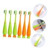 MERRYHAPY 6pcs Soft Carrot Toothbrush Boys and Girls Manual Toothbrush for Boys and Girls Teeth Cleaning view 4