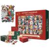 Happy Christmas Cats Advent Calendar Jigsaw Puzzle,Puzzle Advent Calendar 2024,Christmas Puzzle for Adults 1000 Pieces,Christmas Countdown Calendar 24 Days Jigsaw Puzzles,Gifts for Adults, Kids (Cat) view 1