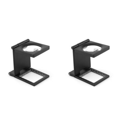 10x28mm 10X Magnifier Three Folding Magnifying Glass Optical Loupe with Scale for Watch Jeweler Reading