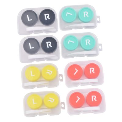 ORFOFE Pp Case 8pcs Set, Portable Storage Holder with Hygiene Compartments for Daily Use, Travel and Eye Care Random Color
