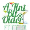 Baby Shower Decoration - Green Glitter Martini Cake Topper & Pick - Tini Bar Party Cake Decoration for Bachelorette Party Supplies view 2