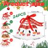 24PCS Christmas Triangle Sweet Bags - Paper Candy Kraft Present for Wedding and Christmas view 2