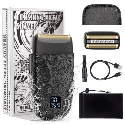 Bestauty Foil Shaver, Upgraded Triple-Blade Electric Razor, 2 Adjustable Speeds Cordless Rechargeable Waterproof Foil Shaver for Men, Electric Shaver with Replacement Head, Gifts for Men