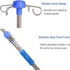 Infusion Portable IV Pole with 5 Wheels & 4 Hooks Medical Rolling IV Fluid Bag Stand Stainless Steel Adjustable Height for Home IV Therapy Care IV Drip Stand view 3