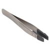 Carbon Fiber Plastic, Anti Static Tweezers Set, Serrated Craft Tweezers for Eyelash Extensions, Crafting, Soldering with 4 Screws, Matte Sandblasted for Electronics view 2