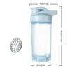 HUIQIHANG Protein Shaker Bottle 500ml with Stainless Steel Mixing Ball, BPA- and DEHP- free, Leakproof Flip On Lid, Temperature Safe, Dishwasher Safe Perfect for Mixing Powdered Shakes - (Blue) view 2
