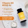 High Strength Vitamin D3 Tablets 4000 IU | 500 Vegetarian Tablets | 16-Month Supply | Immune System & Bone Health Support | Made in The UK by Alpha Foods view 3