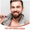 BELLIFFY Beard Scissors and Mustache Trimming Scissors Set 4pcs Stainless Steel Grooming Kit with Comb and Storage Bag for Men Home and Barbershop Use view 4