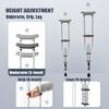 LKYLGYU Elderly Crutches Adult Armpit Crutches Folding With Shock-absorbing Aluminum Buttons Adjustable Height Canes Standing Canes view 3