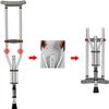 LKYLGYU Elderly Crutches Adult Armpit Crutches Folding With Shock-absorbing Aluminum Buttons Adjustable Height Canes Standing Canes view 4