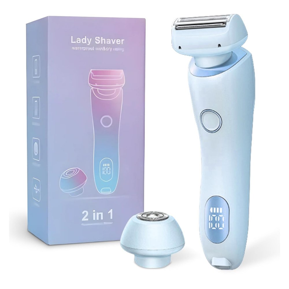 Duskofficial Razor, The Glide Pro 3.0, Dusk Official Shaver2 in 1 Portable Ladies Shaver, Dusk Official Waterproof Electric Razor, Wet Dry Women Shaver for Legs and Underarms (Blue)