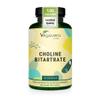 Vegavero Vegan Choline Bitartrate Capsules 1400 mg | 120 Capsules | Liver Supplements | Pregnancy Supplements | NO Additives