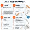 170 Piece Premium First Aid Kit Bag - Compact Emergency Medical Supplies for Home, Office, Car, Caravan, Workplace, Travel and Sports view 3