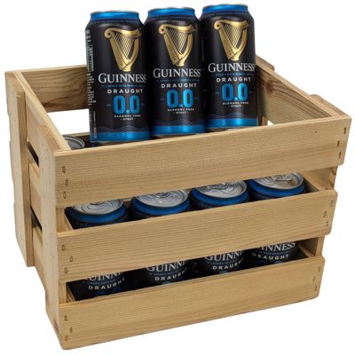 Alcohol Free | Guinness Zero | 0.0% ABV | Stout | 12 x 440ml in a Wooden Gift Box