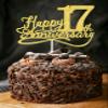 Happy 17th Anniversary Cake Toppers - 17th Wedding Anniversary Decorations, 17th anniversary cake topper, 17th Anniversary Party Decorations seventeen view 2