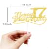 Happy 17th Anniversary Cake Toppers - 17th Wedding Anniversary Decorations, 17th anniversary cake topper, 17th Anniversary Party Decorations seventeen view 3