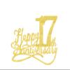 Happy 17th Anniversary Cake Toppers - 17th Wedding Anniversary Decorations, 17th anniversary cake topper, 17th Anniversary Party Decorations seventeen view 4