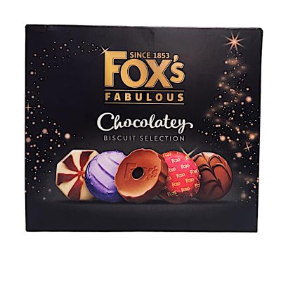 Fox Fabulous Chocolatey Biscuit Selection Assorted Milk White and Dark Chocolate Coated Biscuits 365g & 550g Box with 10 Delicious Biscuits (One Size, Fox's Fabulous chocolate coated biscuit 365g)