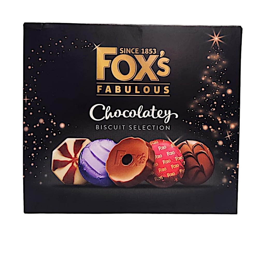 Fox Fabulous Chocolatey Biscuit Selection Assorted Milk White and Dark Chocolate Coated Biscuits 365g & 550g Box with 10 Delicious Biscuits (One Size, Fox's Fabulous chocolate coated biscuit 365g)