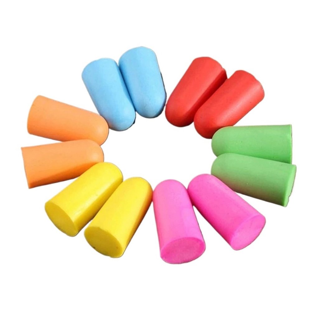 10 Pairs/Pack Soft Foam Ear Plugs Tapered Travel Sleep Noise Prevention Earplugs Can Be Used for Learning