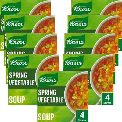 Cup Meals & Soups Bundle with Knorr Florida Spring Vegetable Dry Packet Soup 48g - 9 Pack | Knorr Florida Spring Vegetable Soup Mix, No Artificial Food Colours.