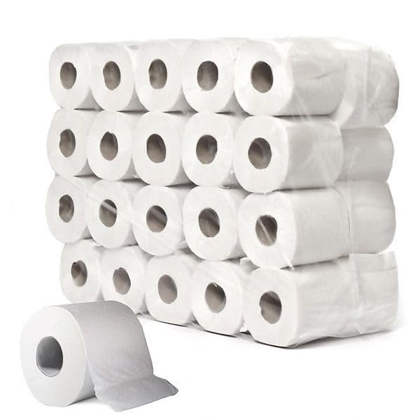48 Toilet Tissue Rolls 2 Ply Jumbo Quilted Pure Paper Super Maxx