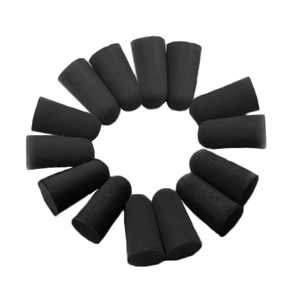 10 Pairs Black Sponge Foam Ear Plugs Anti Noise Snore Earplug Comfortable for Study Sleep