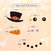 Snowman Topper, Winter Birthday Decor, Black&Red Glitter Snowman Carrot Nose Dessert Set, Christmas Cake Decoration, Holiday Party Supplies view 2