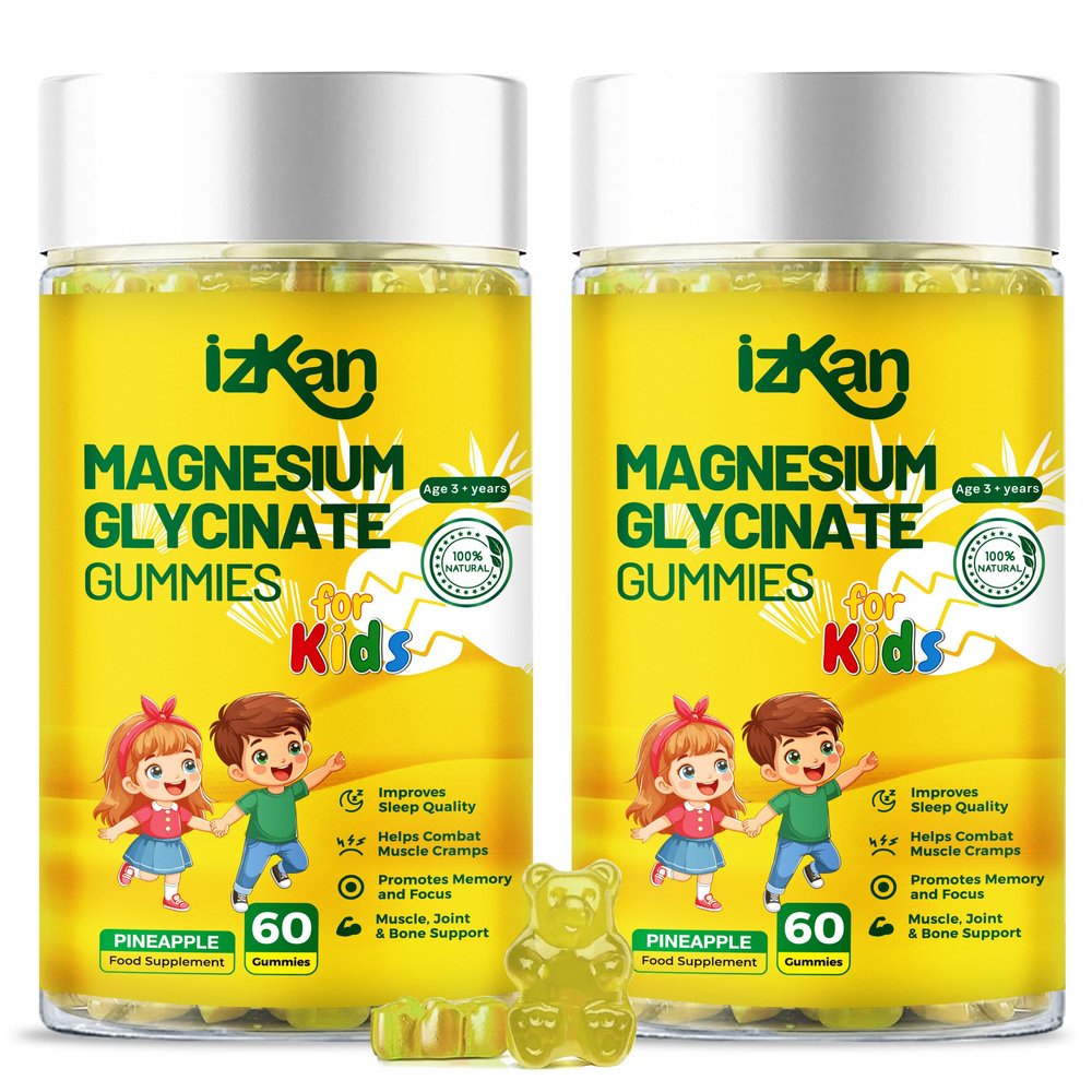 Magnesium Glycinate Gummies 100mg for Kids, Calm Magnesium Gummies for Sleep, Relaxation, Brain, Focus, Bones, No Melatonin, Gluten Free, Non GMO, Vegan, (2)