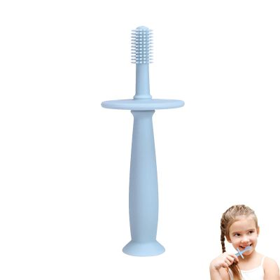 Stronrive Silicone Toothbrush, 360Baby Toothbrush with Suction Base, Silicone Toothbrush Teethers for Babies Teething Toys for Babies 6-12 Months