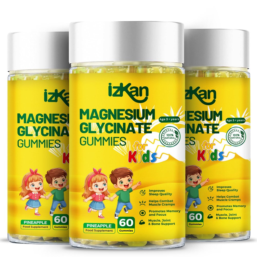 Magnesium Glycinate Gummies 100mg for Kids, Calm Magnesium Gummies for Sleep, Relaxation, Brain, Focus, Bones, No Melatonin, Gluten Free, Non GMO, Vegan, 60 Gummies (3)