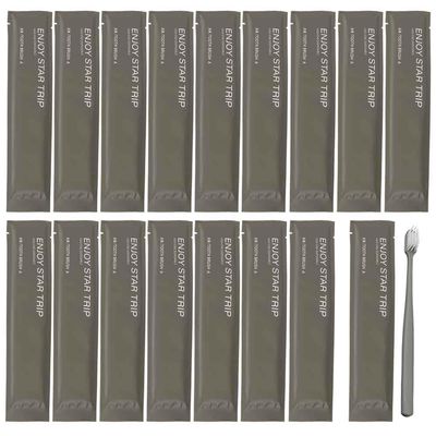 20Pcs Individually Wrapped Disposable Toothbrushes with Toothpaste,Ensure Clean and Hygienic,Travel Toothbrushes, Hotel Toothbrush Kit, Guest's Toothbrushes for Home Hotel Travel (Gray, One Size)