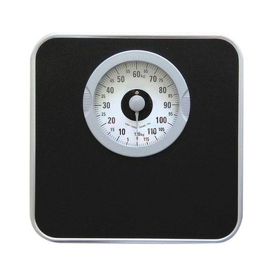 Bathroom Scale 264lb/120kg Capacity Extra Large Mechanical Dial Heavy Duty Professional Accurate Body Weight Scales(Black)