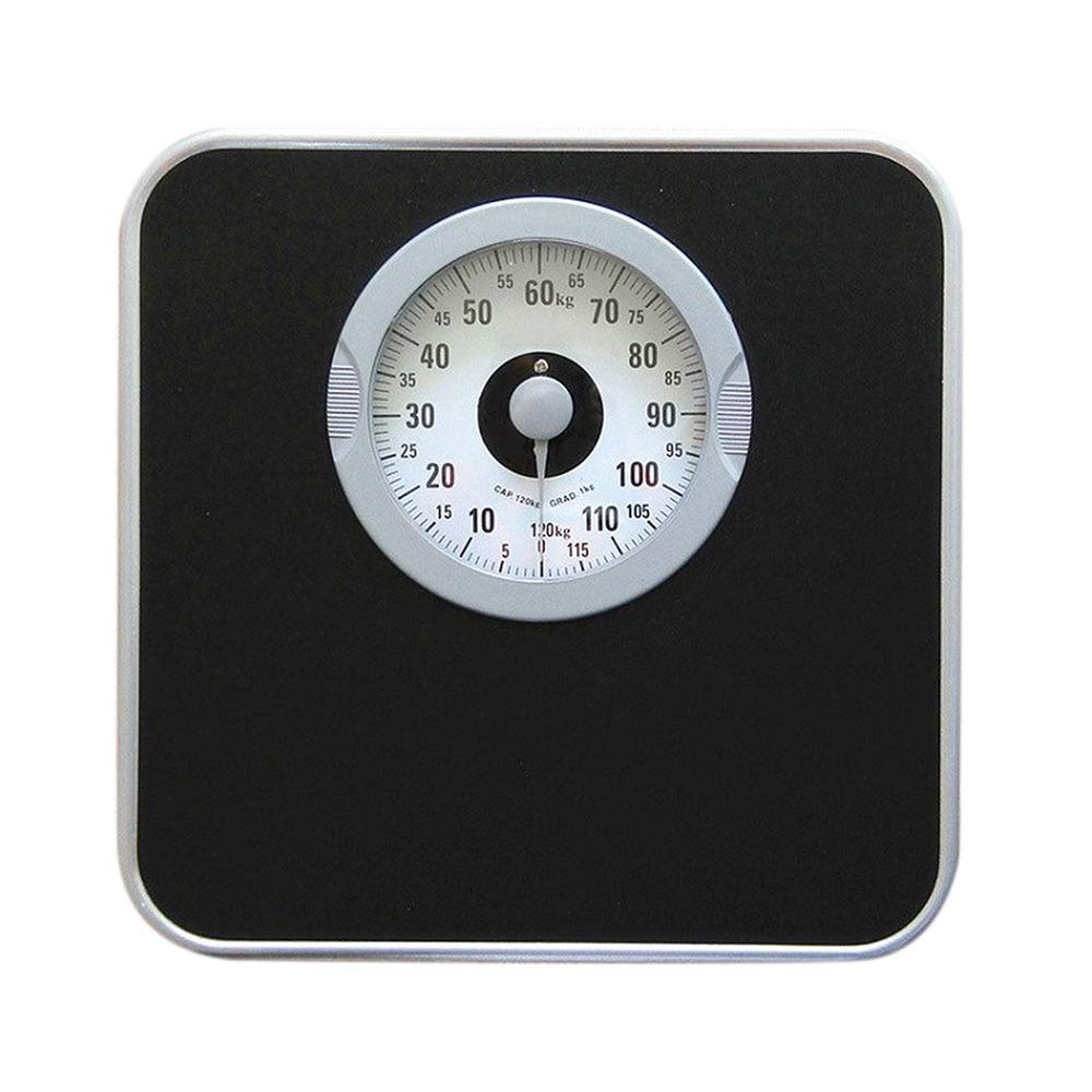 Bathroom Scale 264lb/120kg Capacity Extra Large Mechanical Dial Heavy Duty Professional Accurate Body Weight Scales(Black)