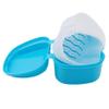 Flybloom Denture Bath Box False Teeth Storage Box Mini Travel Denture Cup Case With Strainer(Light Blue) view 2