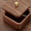Fowecry Nordic Simple Black Walnut Dental Floss Box Home Personalized Box Easy to Use view 4
